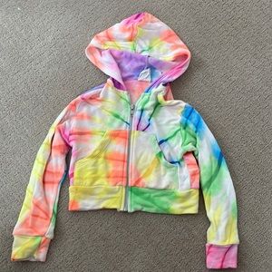 Flowers by Zoe Tie Dye Zip Hoodie Size 4t
